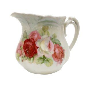 Vintage Germany Creamer Rose 156 Scalloped Victorian Romantic Shabby Cottage